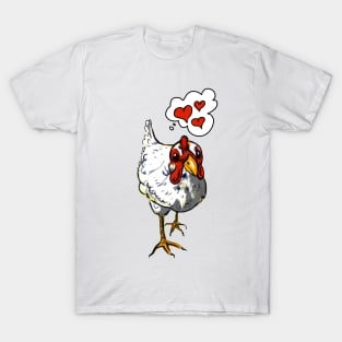 Chicken thinking of love T-Shirt